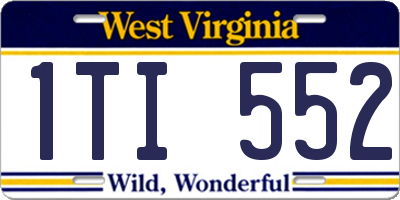 WV license plate 1TI552