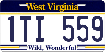 WV license plate 1TI559
