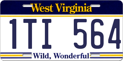 WV license plate 1TI564