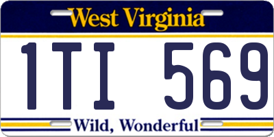 WV license plate 1TI569