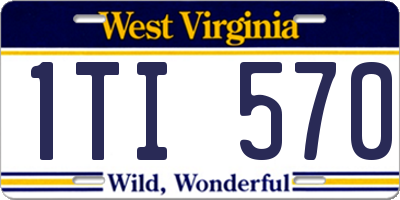 WV license plate 1TI570