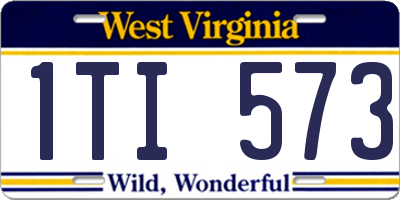 WV license plate 1TI573