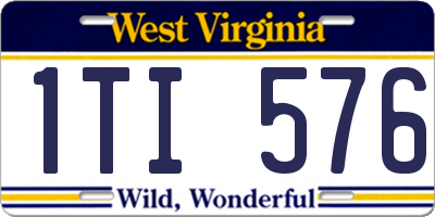 WV license plate 1TI576