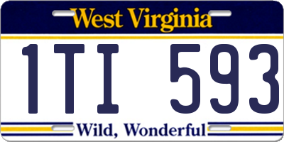 WV license plate 1TI593