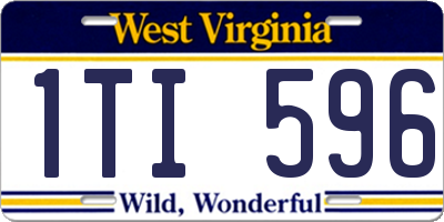 WV license plate 1TI596