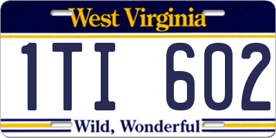 WV license plate 1TI602