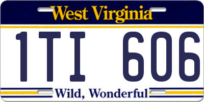WV license plate 1TI606