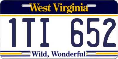 WV license plate 1TI652