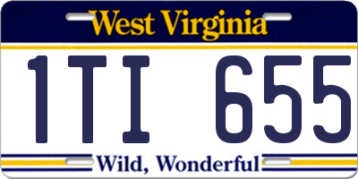 WV license plate 1TI655