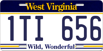 WV license plate 1TI656
