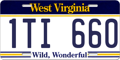 WV license plate 1TI660