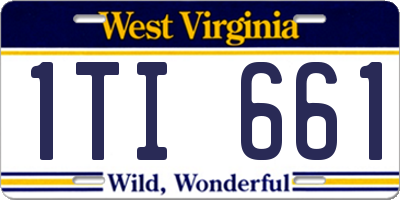 WV license plate 1TI661