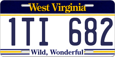 WV license plate 1TI682