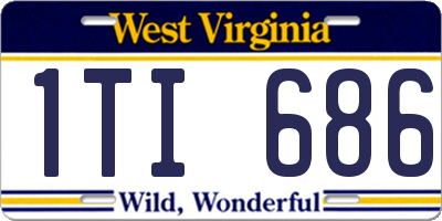 WV license plate 1TI686