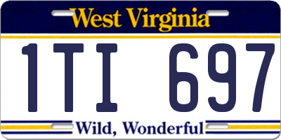 WV license plate 1TI697