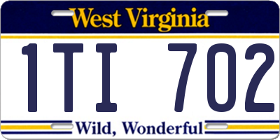 WV license plate 1TI702