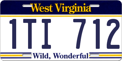 WV license plate 1TI712