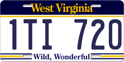 WV license plate 1TI720