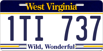 WV license plate 1TI737