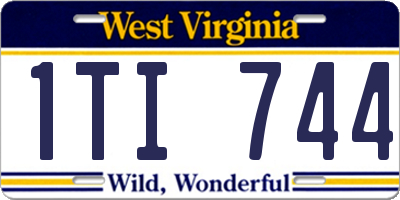 WV license plate 1TI744