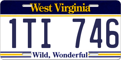 WV license plate 1TI746