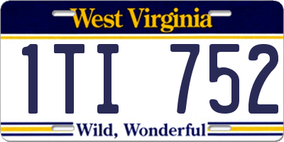 WV license plate 1TI752