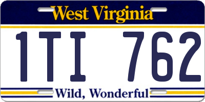 WV license plate 1TI762