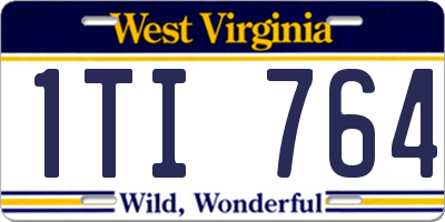 WV license plate 1TI764