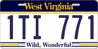 WV license plate 1TI771