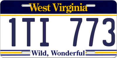 WV license plate 1TI773