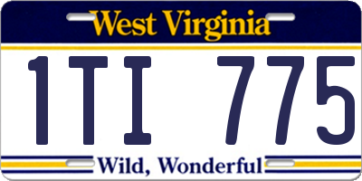 WV license plate 1TI775