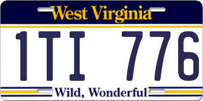 WV license plate 1TI776