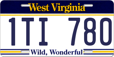 WV license plate 1TI780