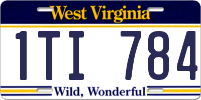WV license plate 1TI784