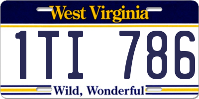 WV license plate 1TI786