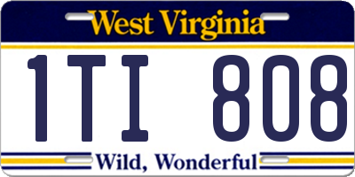 WV license plate 1TI808