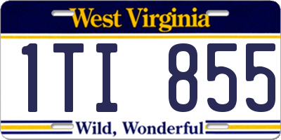 WV license plate 1TI855