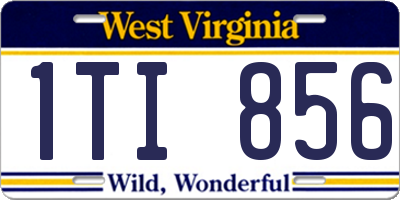 WV license plate 1TI856