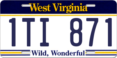 WV license plate 1TI871