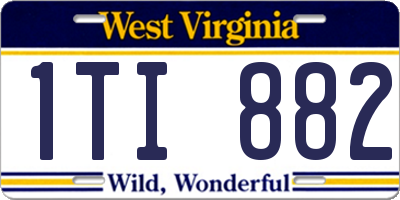 WV license plate 1TI882