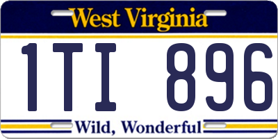 WV license plate 1TI896