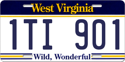 WV license plate 1TI901