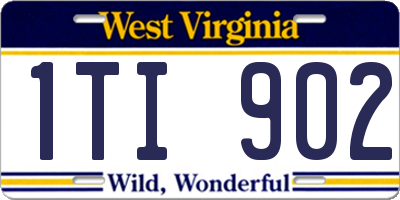 WV license plate 1TI902