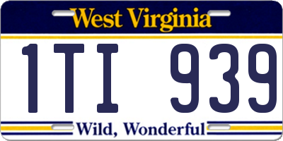 WV license plate 1TI939