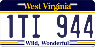 WV license plate 1TI944