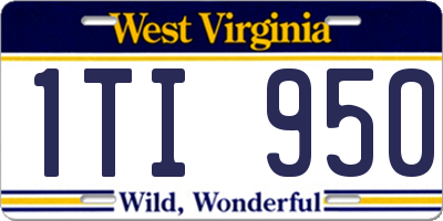 WV license plate 1TI950