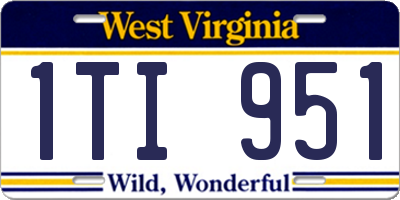 WV license plate 1TI951