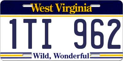 WV license plate 1TI962