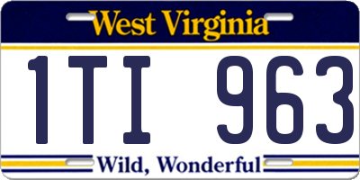 WV license plate 1TI963