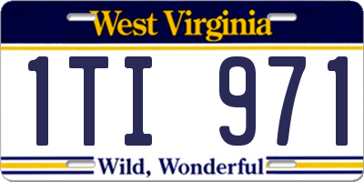 WV license plate 1TI971